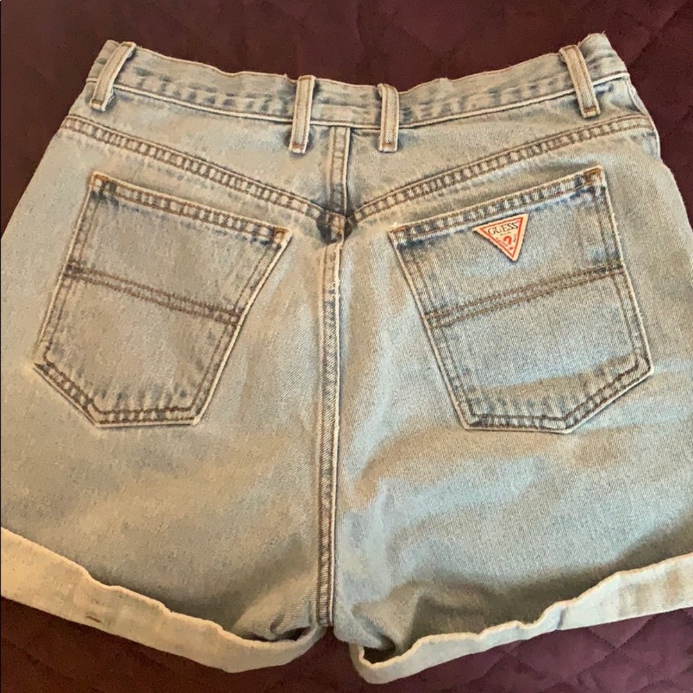 High waisted denim shorts